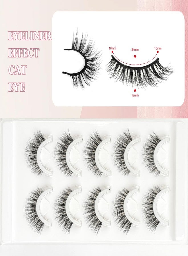 ميريتون رموش ميريتون ذاتية اللصق، رموش صناعية طبيعية، سهلة التركيب للمبتدئين، لا حاجة للغراء، رموش ضغط، رموش شريطية خفيفة مقاومة للماء من ميريتون (6D28 12 مم) - Image 3